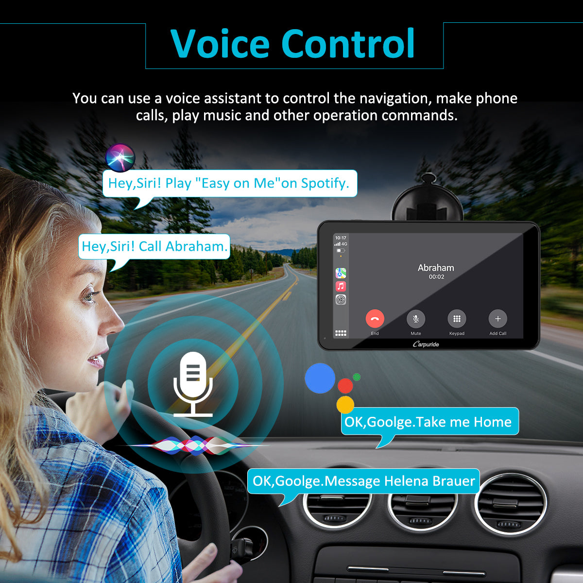 Carpuride Car Smart Stereo Display 7 Zoll Rückfahrkamera