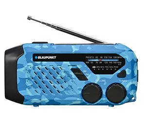 Blaupunkt ER10BC Survival Notfallradio Kurbel Solar AM/FM
