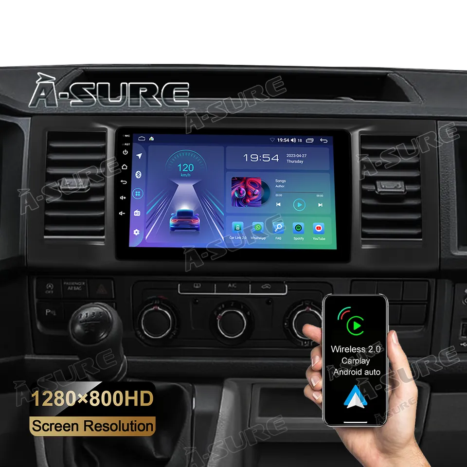 A-Sure VW T6 9 Zoll Autoradio 2GB+32GB CarPlay Navi 2016-2021