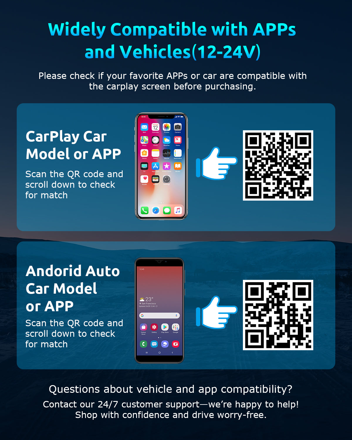 ESSGOO Portable CarPlay 991CP CarPlay-Display 9 Zoll HD Touch