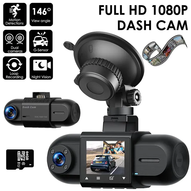 Carpuride M8 Dashcam FHD 1080P Dual Lens 1,5 Zoll