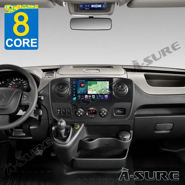 A-Sure GPS Autoradio 9 Zoll Movano Master NV400 Android 4+64GB