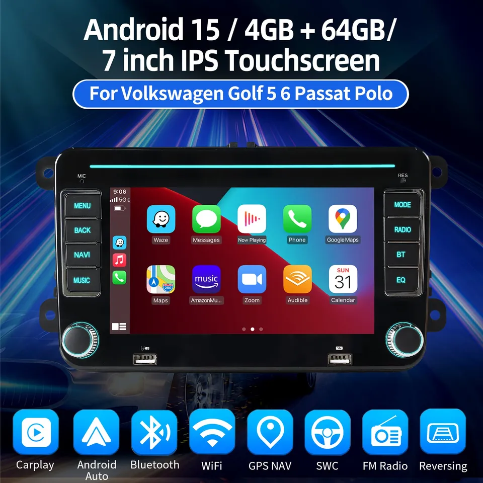 ESSGOO Car Stereo AR7002 7 Zoll Android Autoradio für Volkswagen