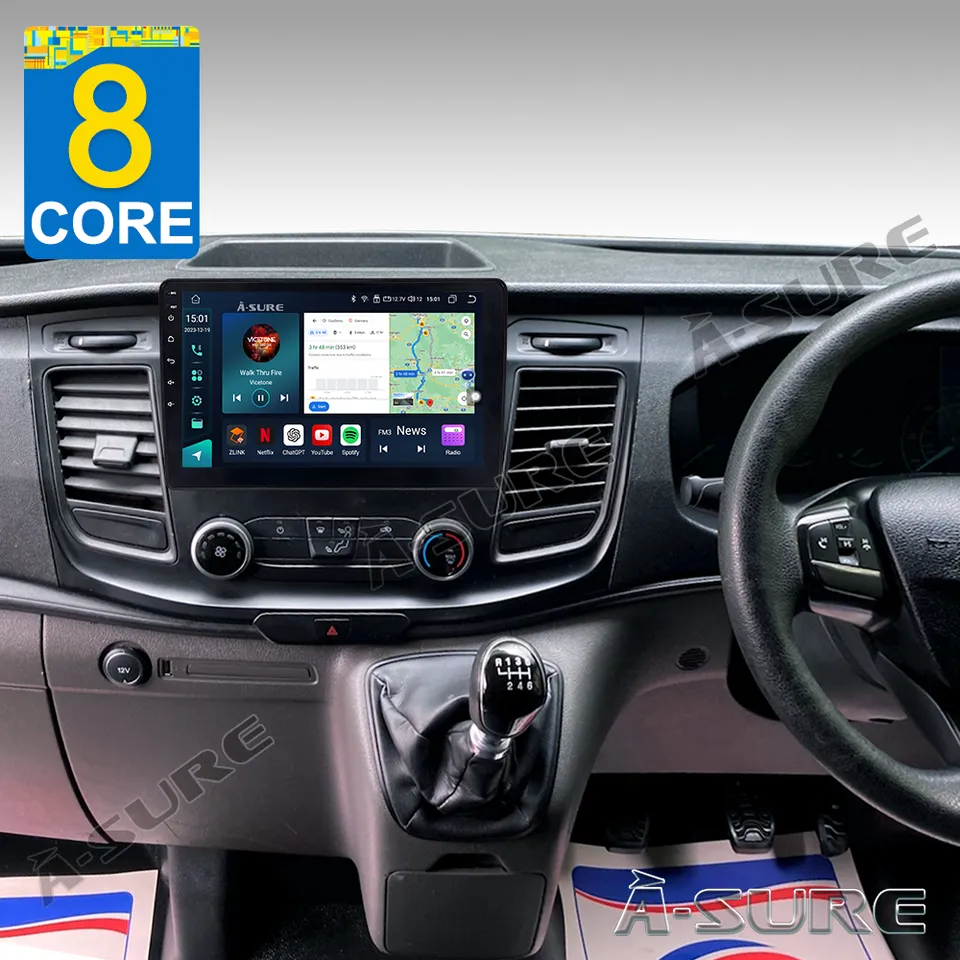 A-Sure GPS car radios 10,1 Zoll Android 14 Autoradio 4+64GB Transit