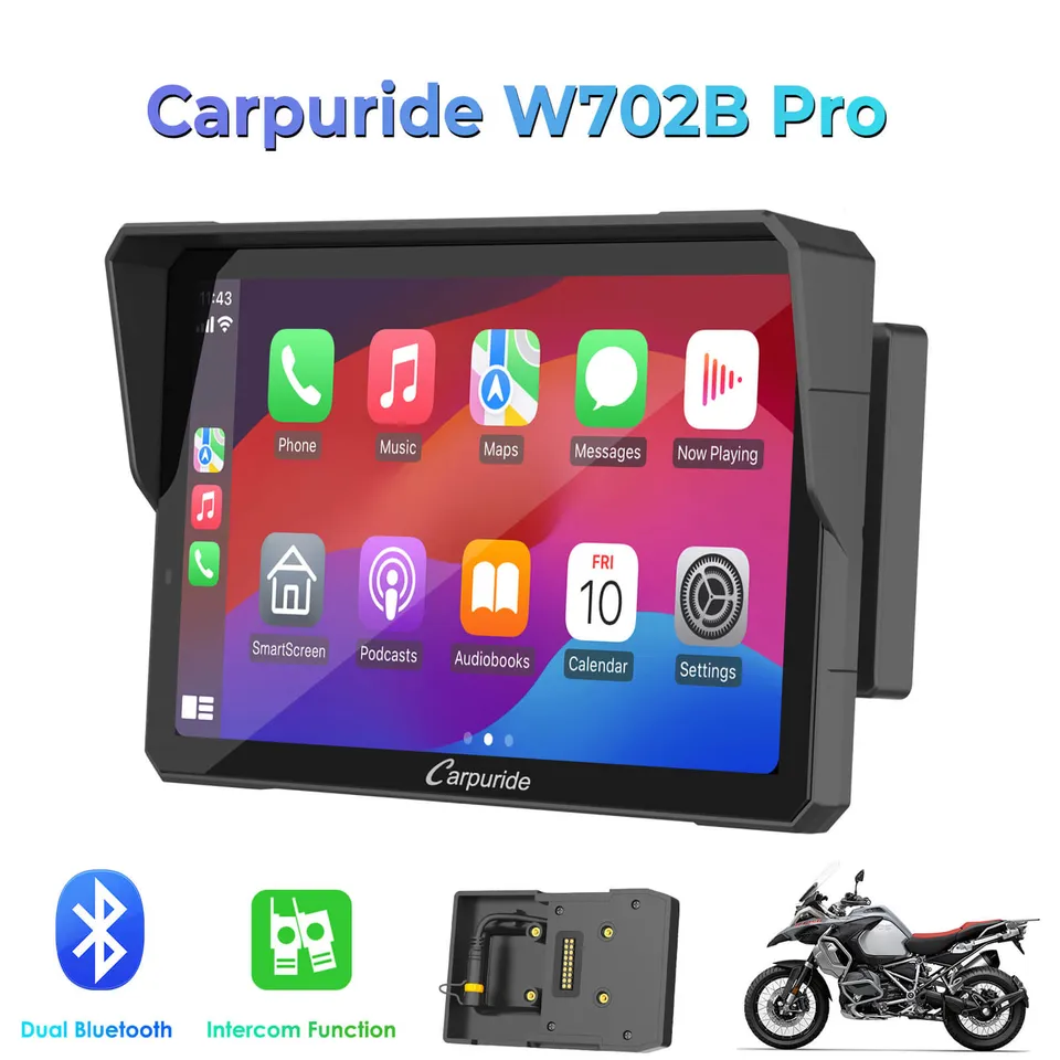 Carpuride W702B Pro Motorrad Display 7 Zoll IP67
