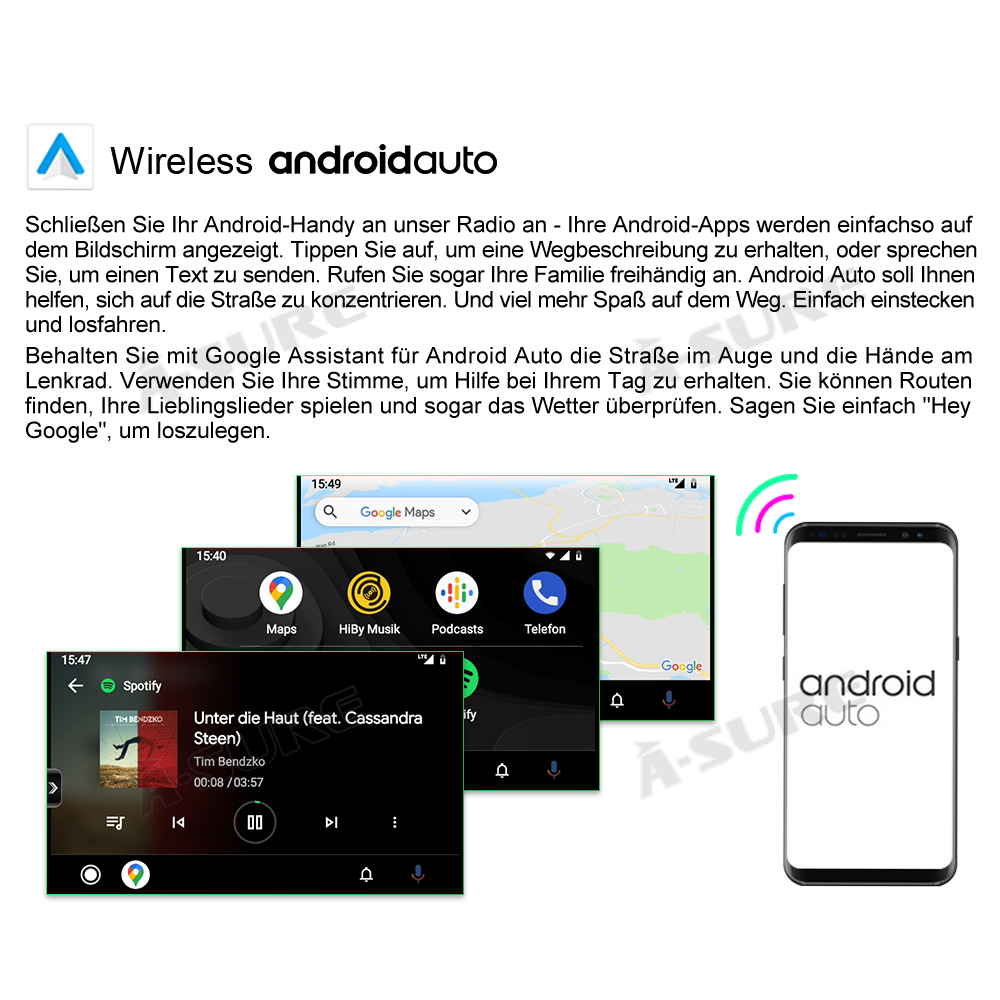 A-Sure GPS Autoradio Mercedes A B Vito 9 Zoll 2+32GB