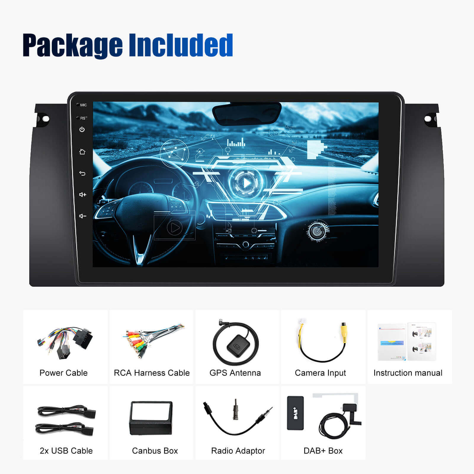 ESSGOO BMW E39 Autoradio 9 Zoll CarPlay Android Auto