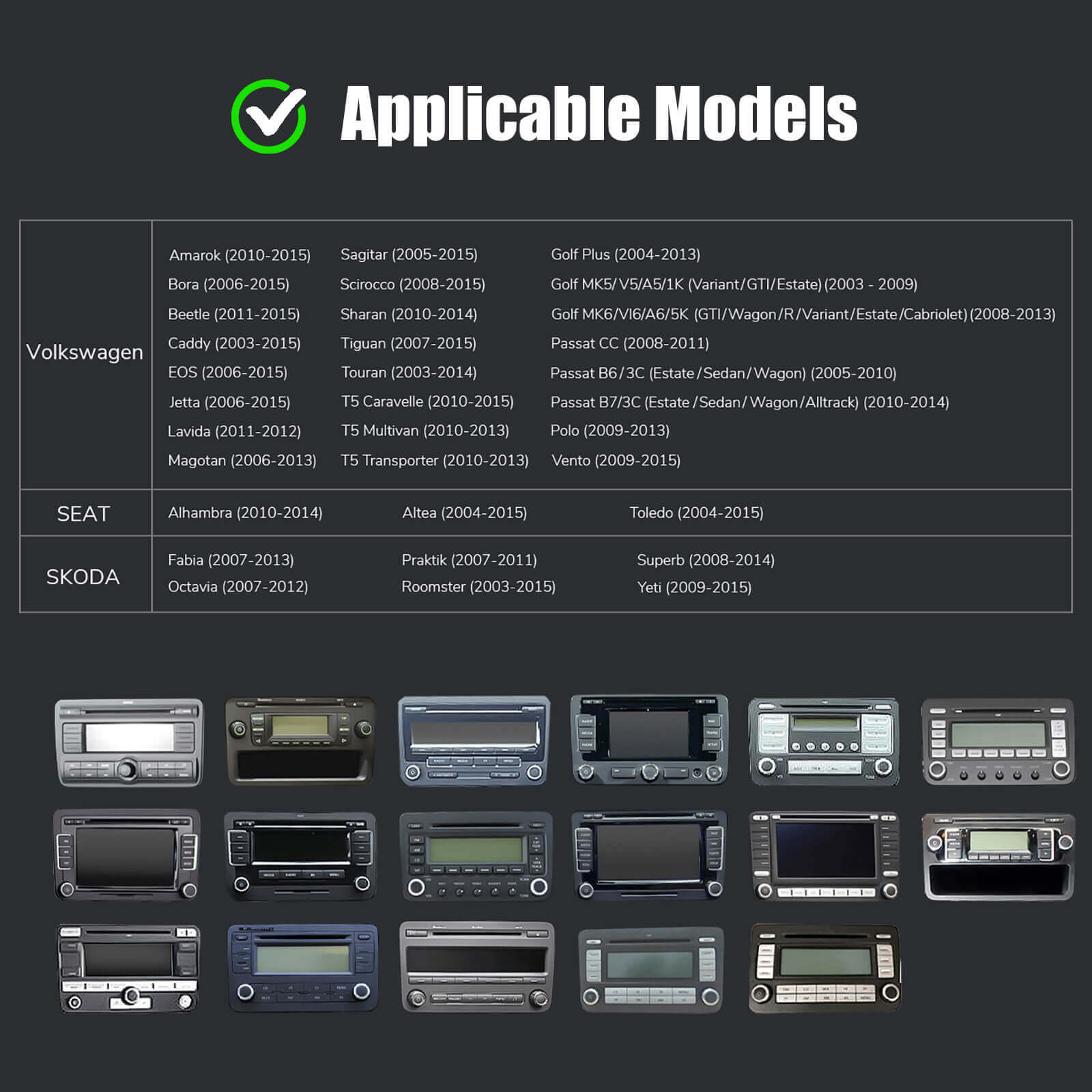 ESSGOO AR7002 MP5 Autoradio 7 Zoll für VW Golf 5 6 Android