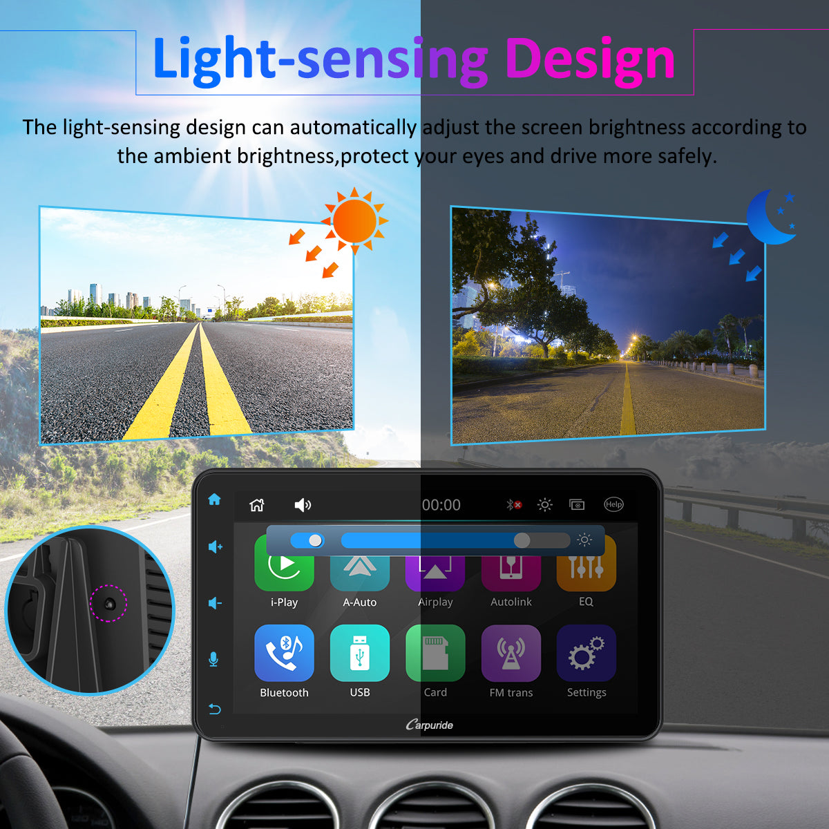 Carpuride Car Smart Stereo W707 Autoradio 7 Zoll Lenkradsteuerung