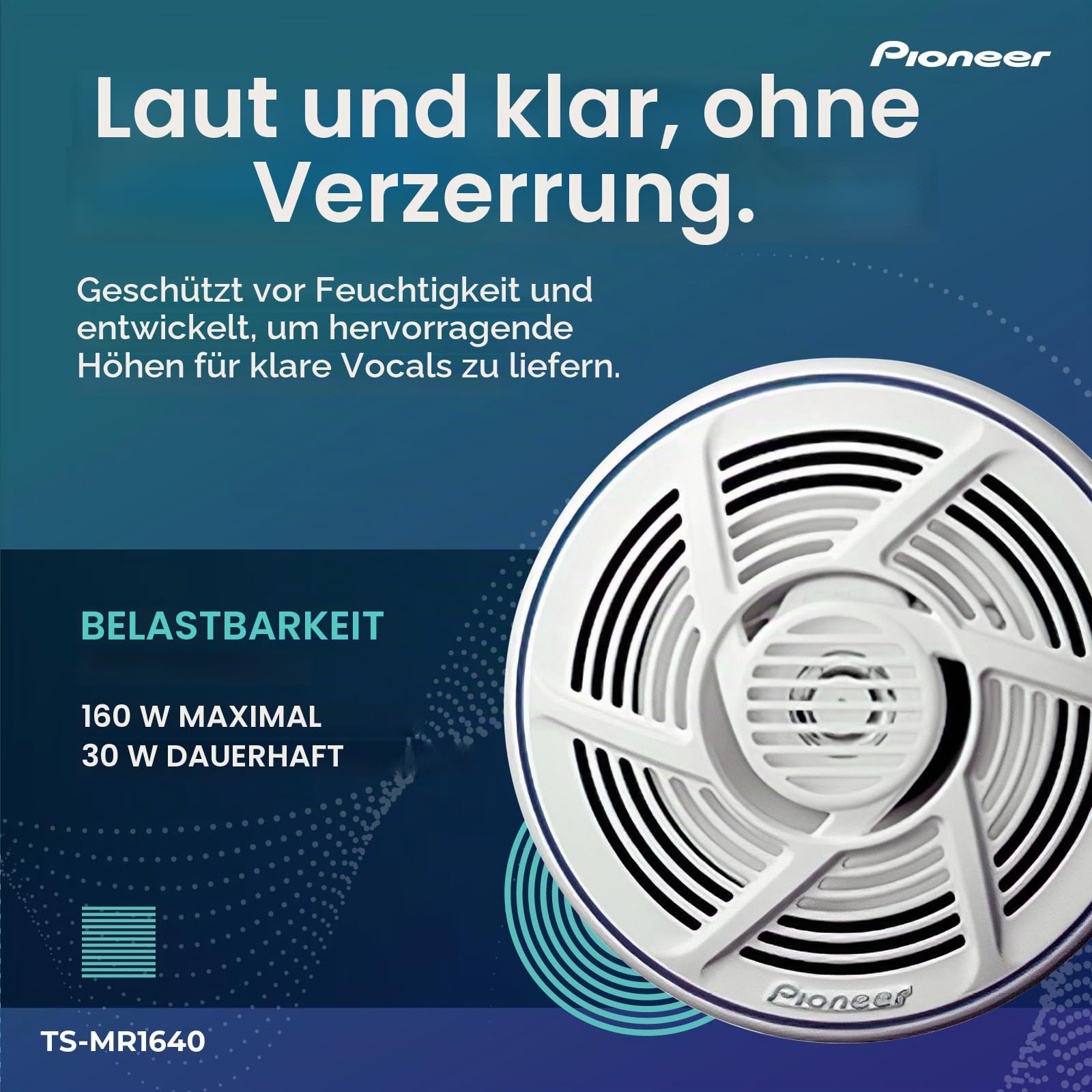 Pioneer TS-MR1640 Marine Lautsprecher 16cm 160W Weiß