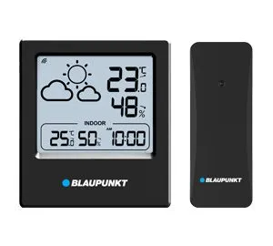 Blaupunkt WS10BK Wetterstation Funk mit Außensensor