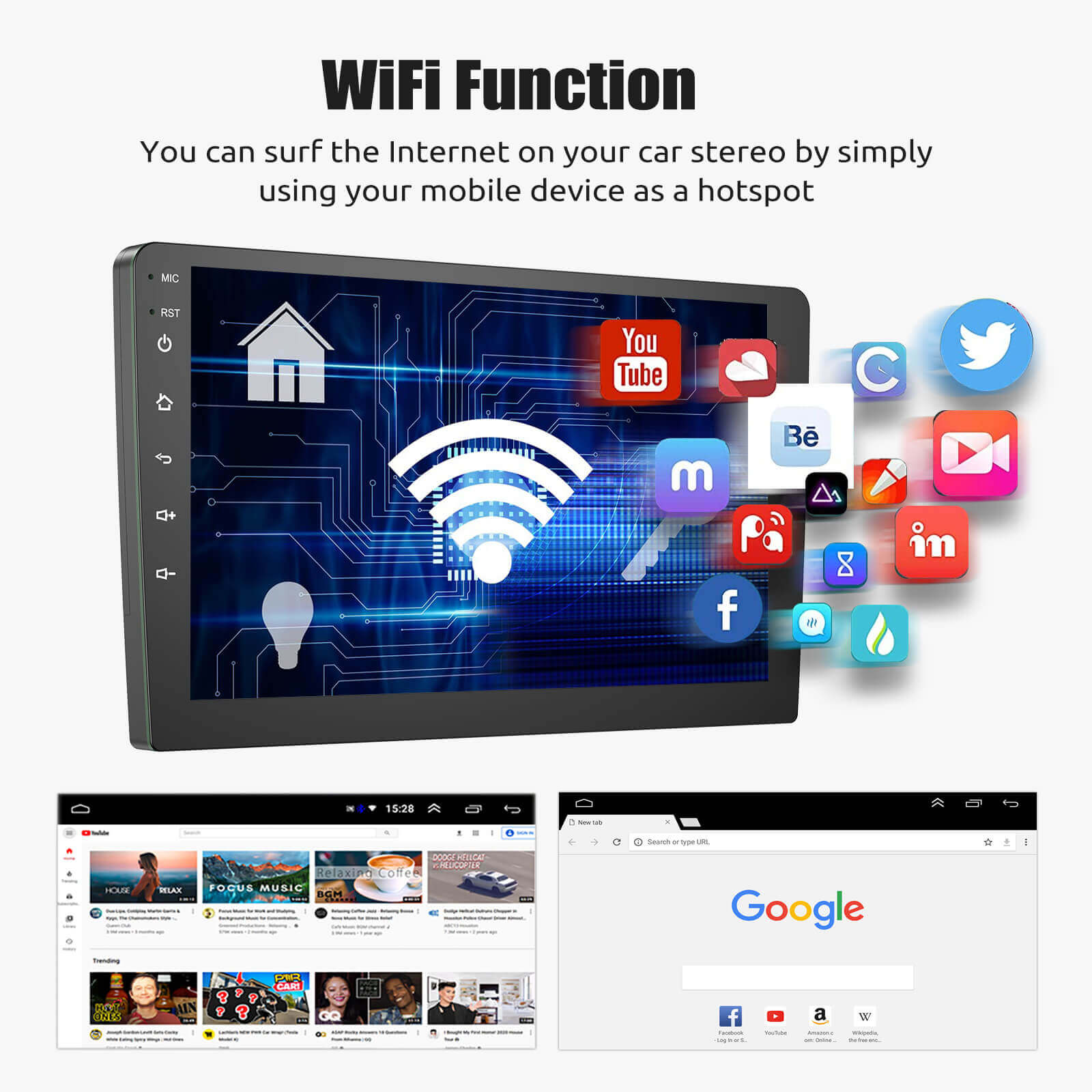 ESSGOO AR9001 2 DIN Autoradio Bluetooth RDS MP5 Player