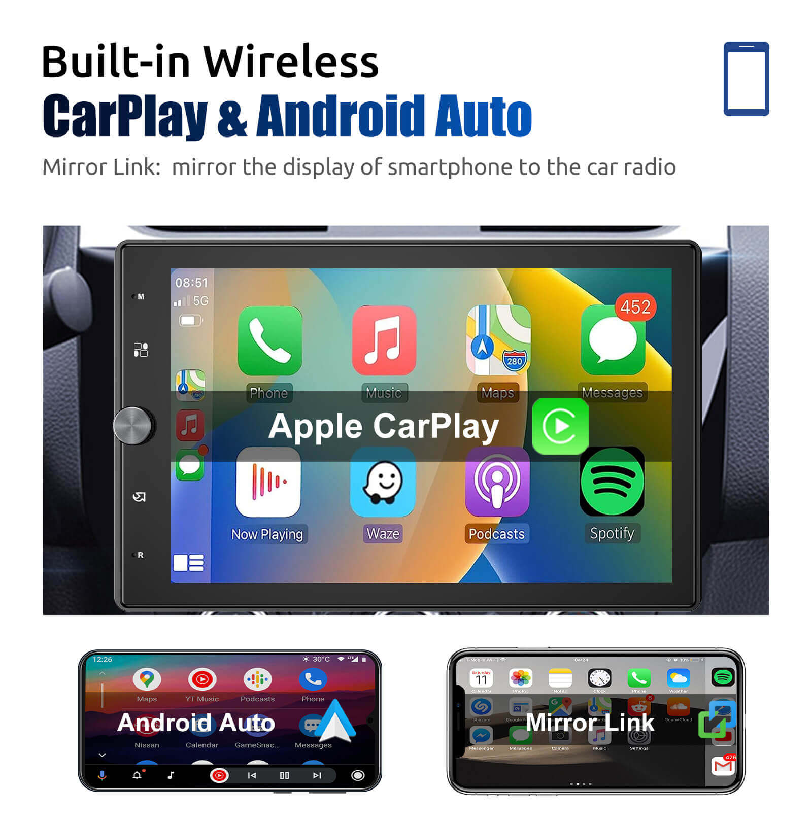 ESSGOO FS0002 CarPlay Display 10,4 Zoll Touchscreen