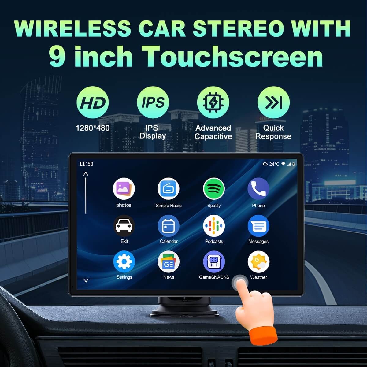 LAMTTO Carplay RC07 9 Zoll Display mit Rückfahrkamera