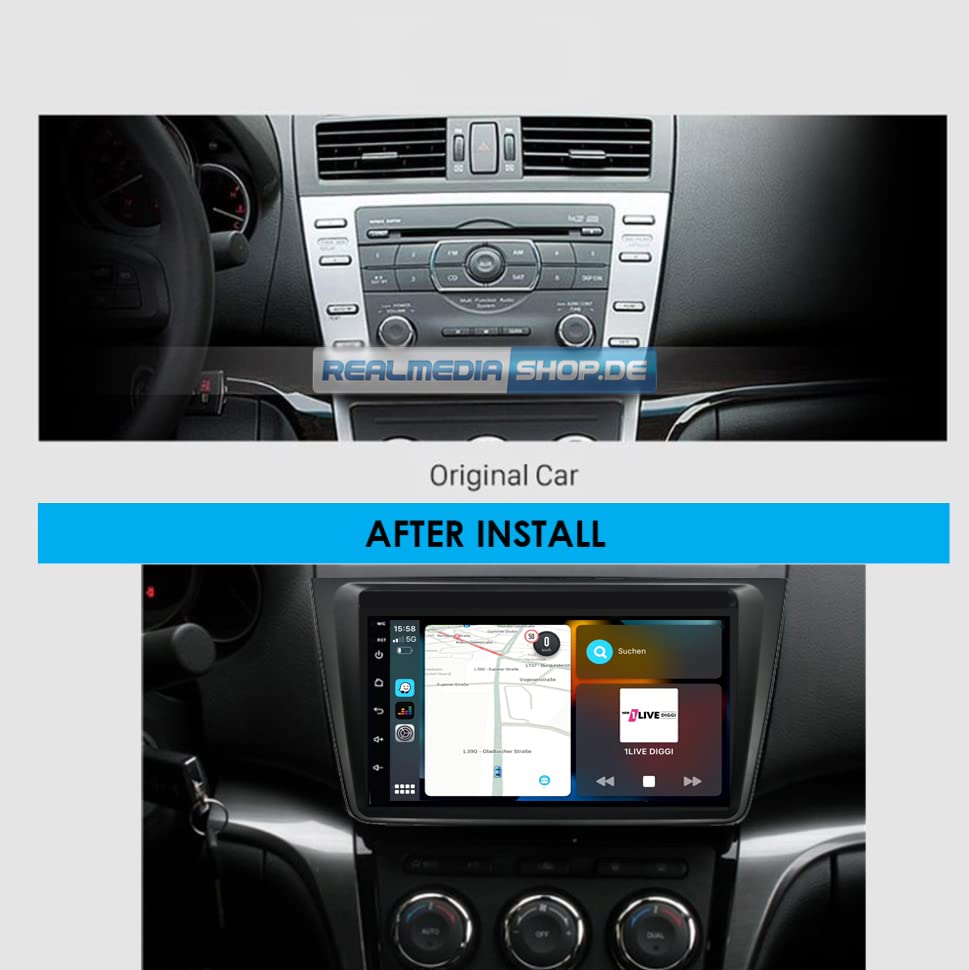 TAFFIO Mazda 6 Autoradio 9 Zoll Android Touchscreen Navigation