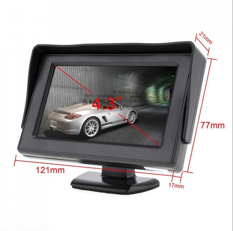 ESSGOO Accessories 4,3 Zoll Monitor Rückfahrmonitor mit Kamera