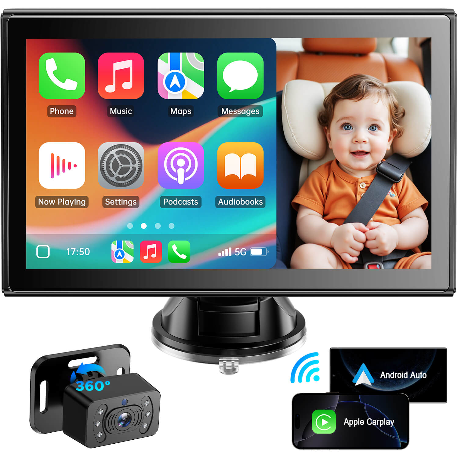 LAMTTO Carplay RC27 7 Zoll Babykamera Display