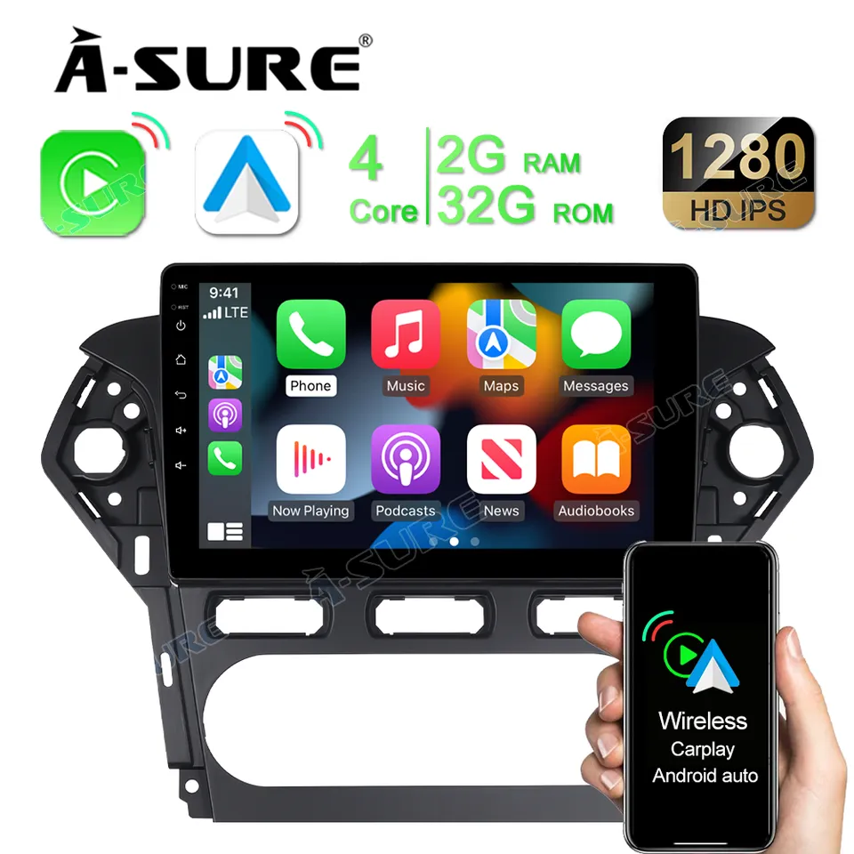 A-Sure GPS car radios Ford Mondeo 10,1 Zoll Autoradio CarPlay
