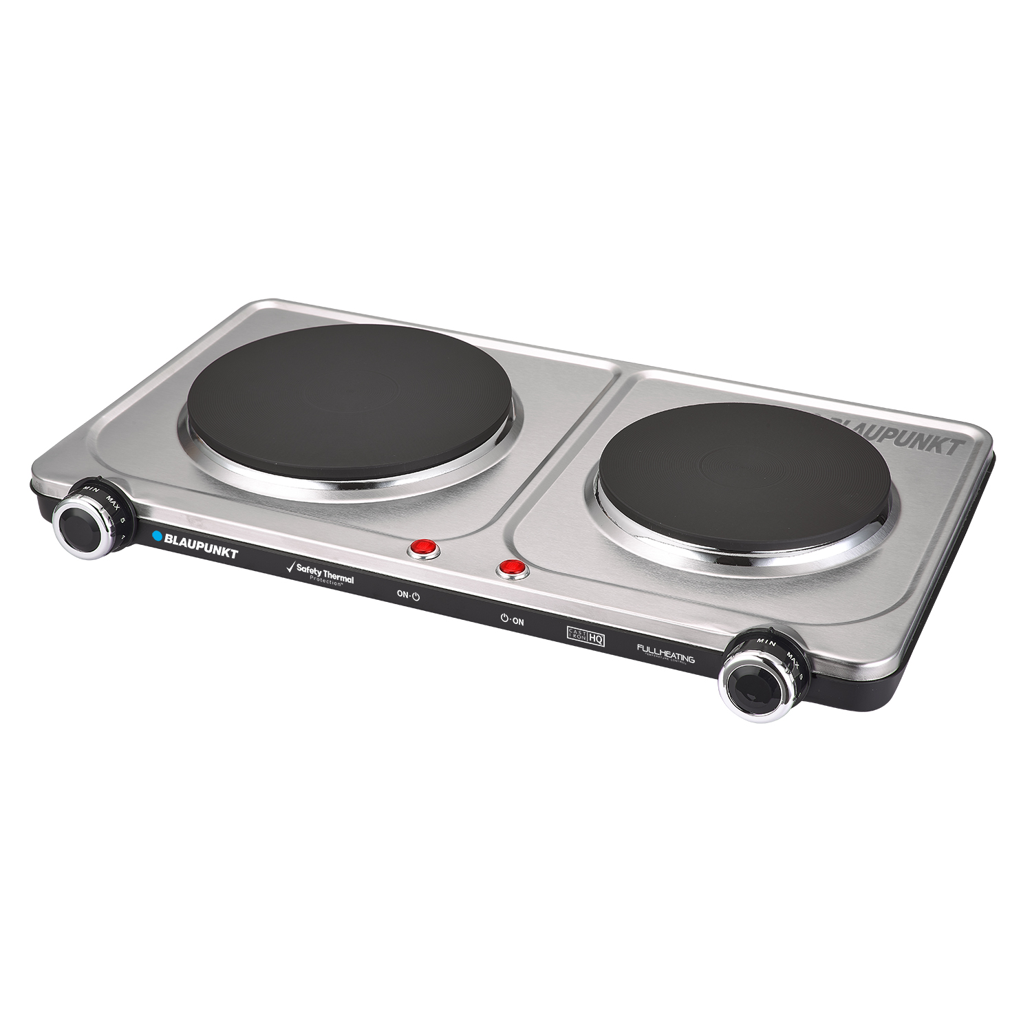 Blaupunkt BP-AE12900 Doppel-Kochplatte Edelstahl 2400 W
