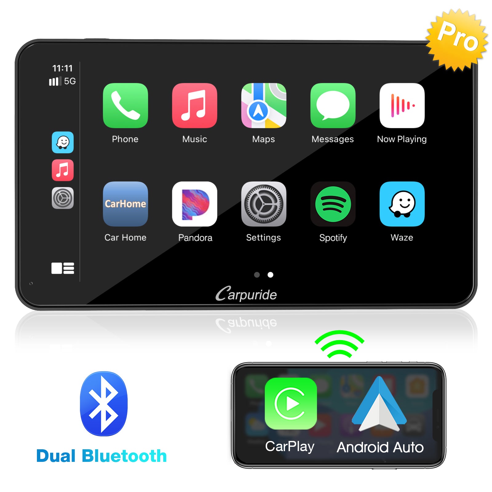 Carpuride 701 Pro Auto Display CarPlay 7 Zoll