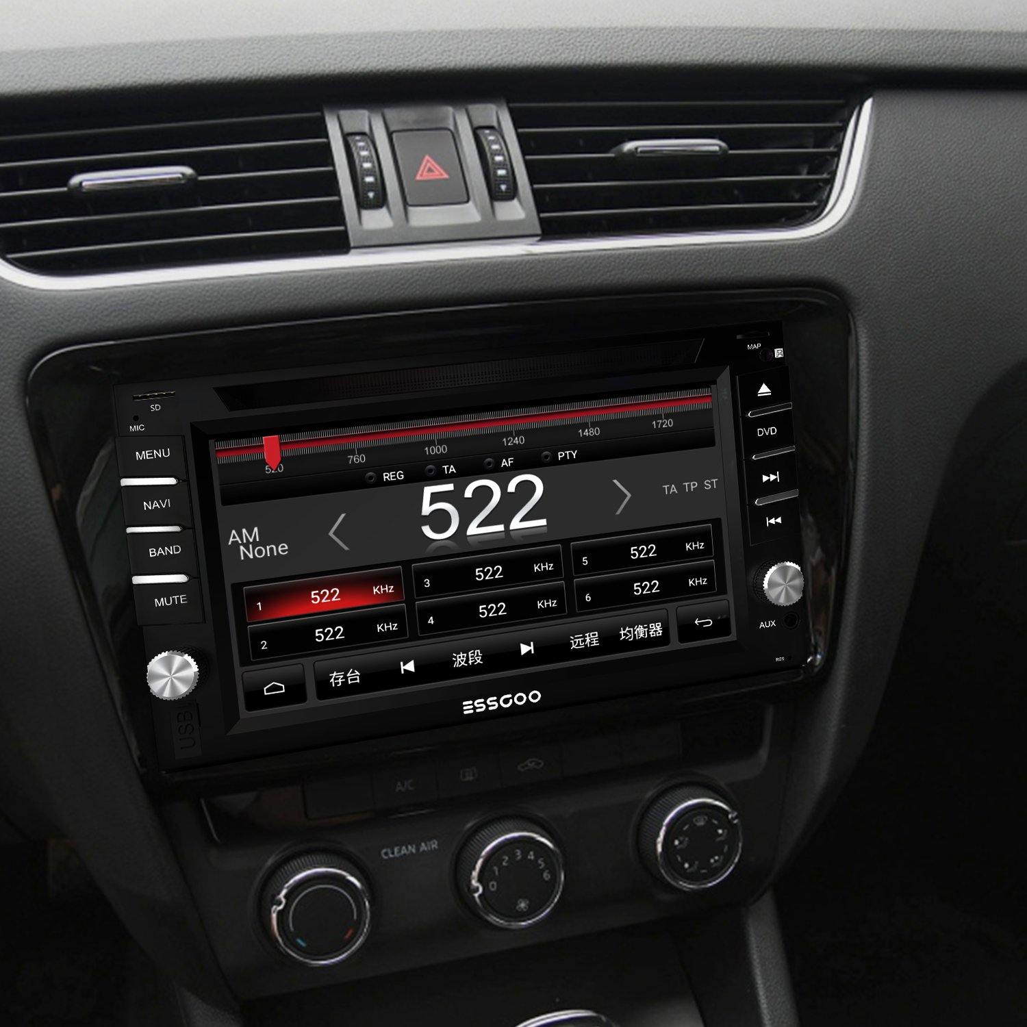 ESSGOO Car Stereo FR6201 2-DIN Autoradio CD DVD 6,2 Zoll