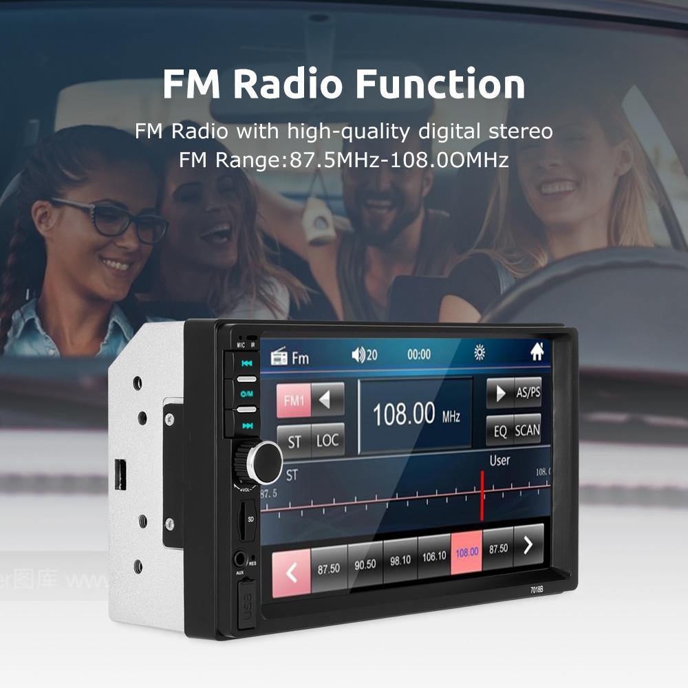 ESSGOO Car Stereo FR7018 2 DIN Autoradio 7 Zoll Standard