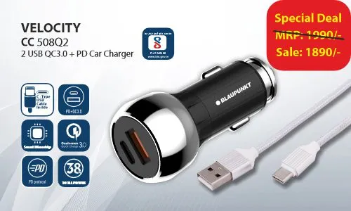 BLAUPUNKT Car BP CC 508 Q2 Autoladegerät 12V USB-C