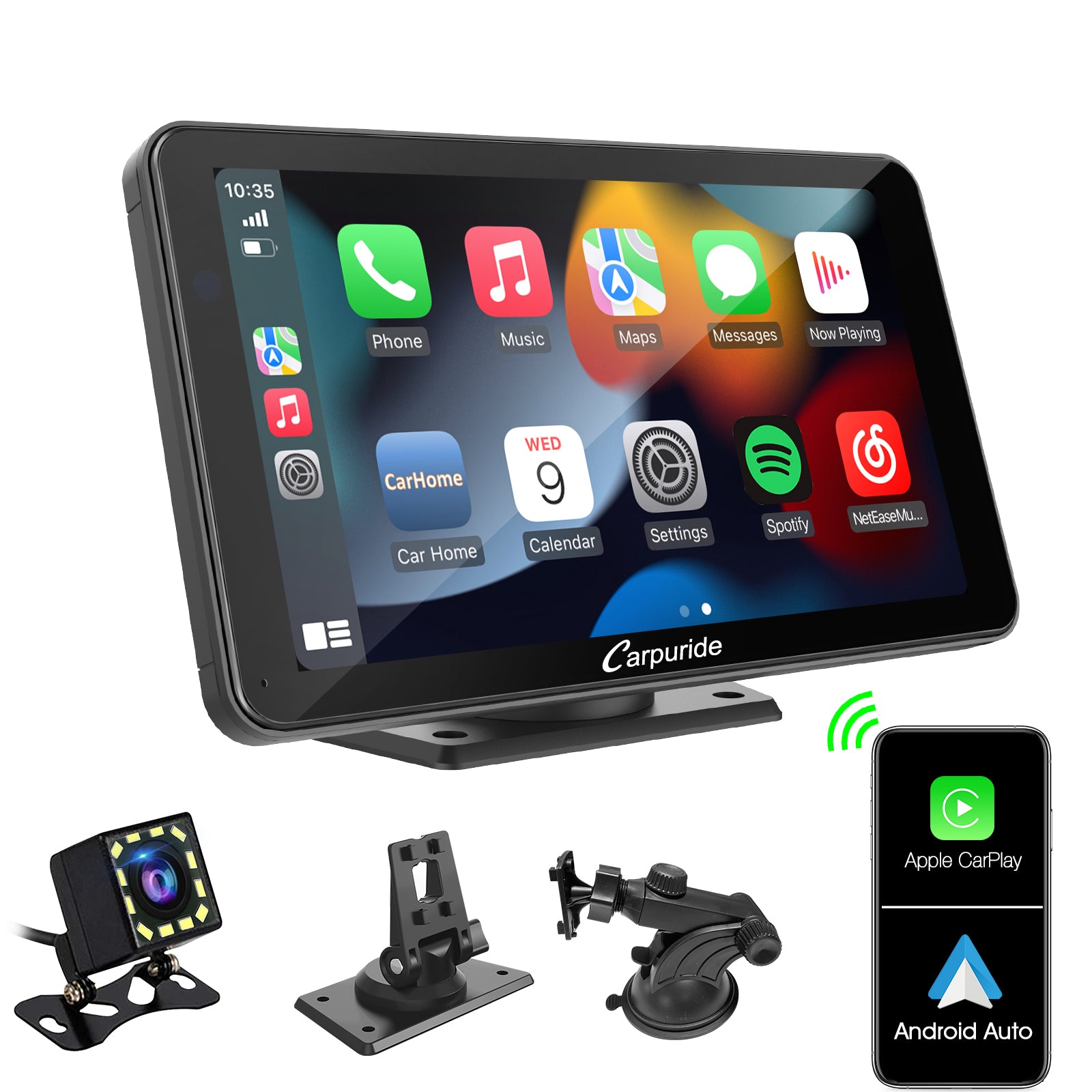 Carpuride Car Smart Stereo Display 7 Zoll Rückfahrkamera