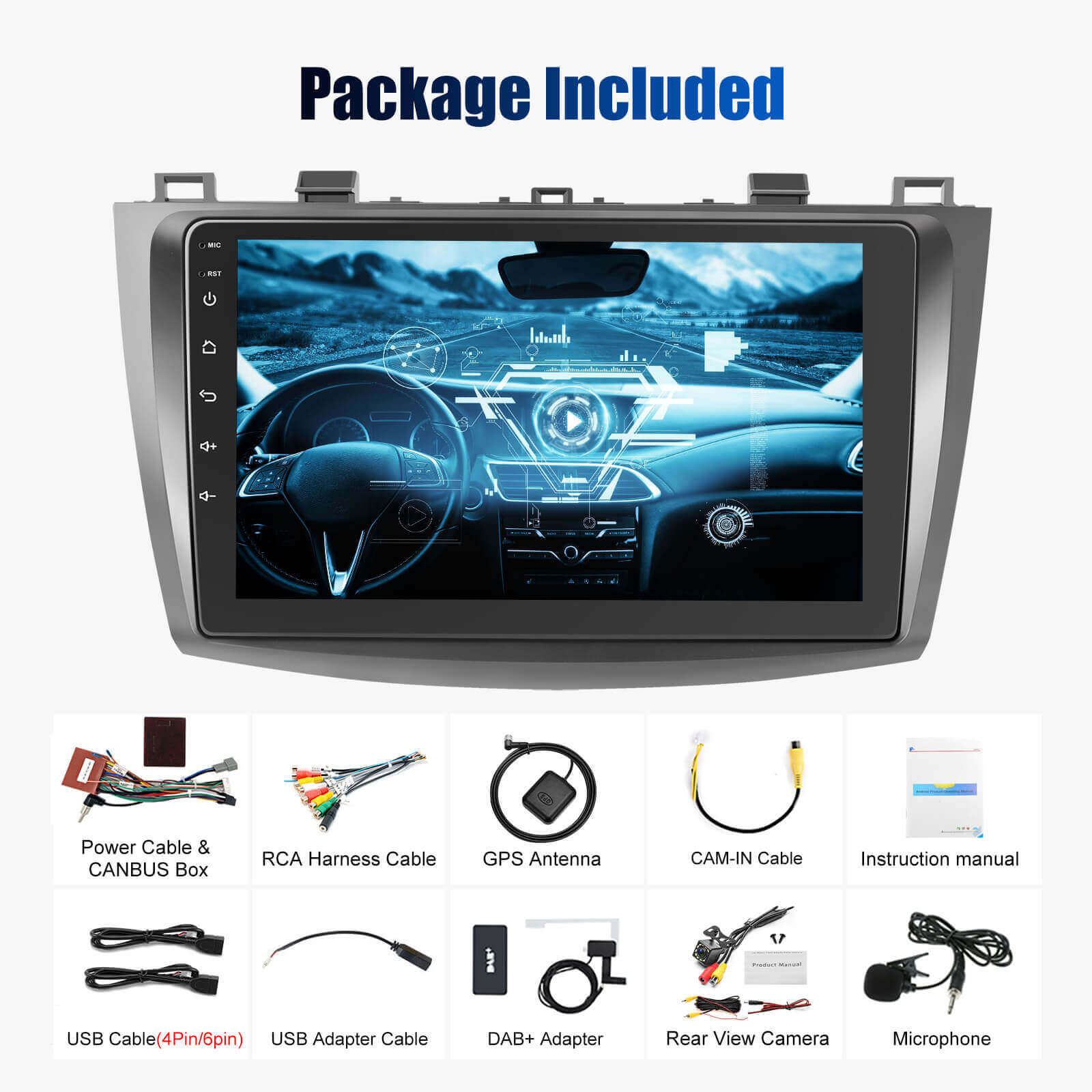 ESSGOO Car Stereo Mazda 3 Autoradio Doppel-DIN Standard