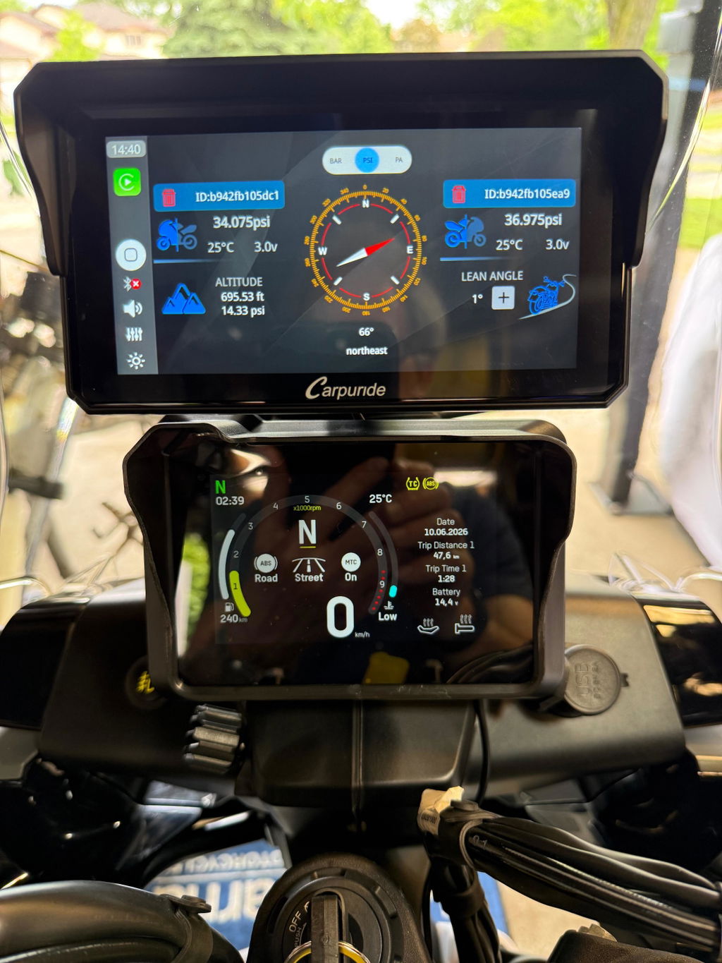 Carpuride W602S Pro CarPlay-Display 6 Zoll Motorrad ohne TPMS
