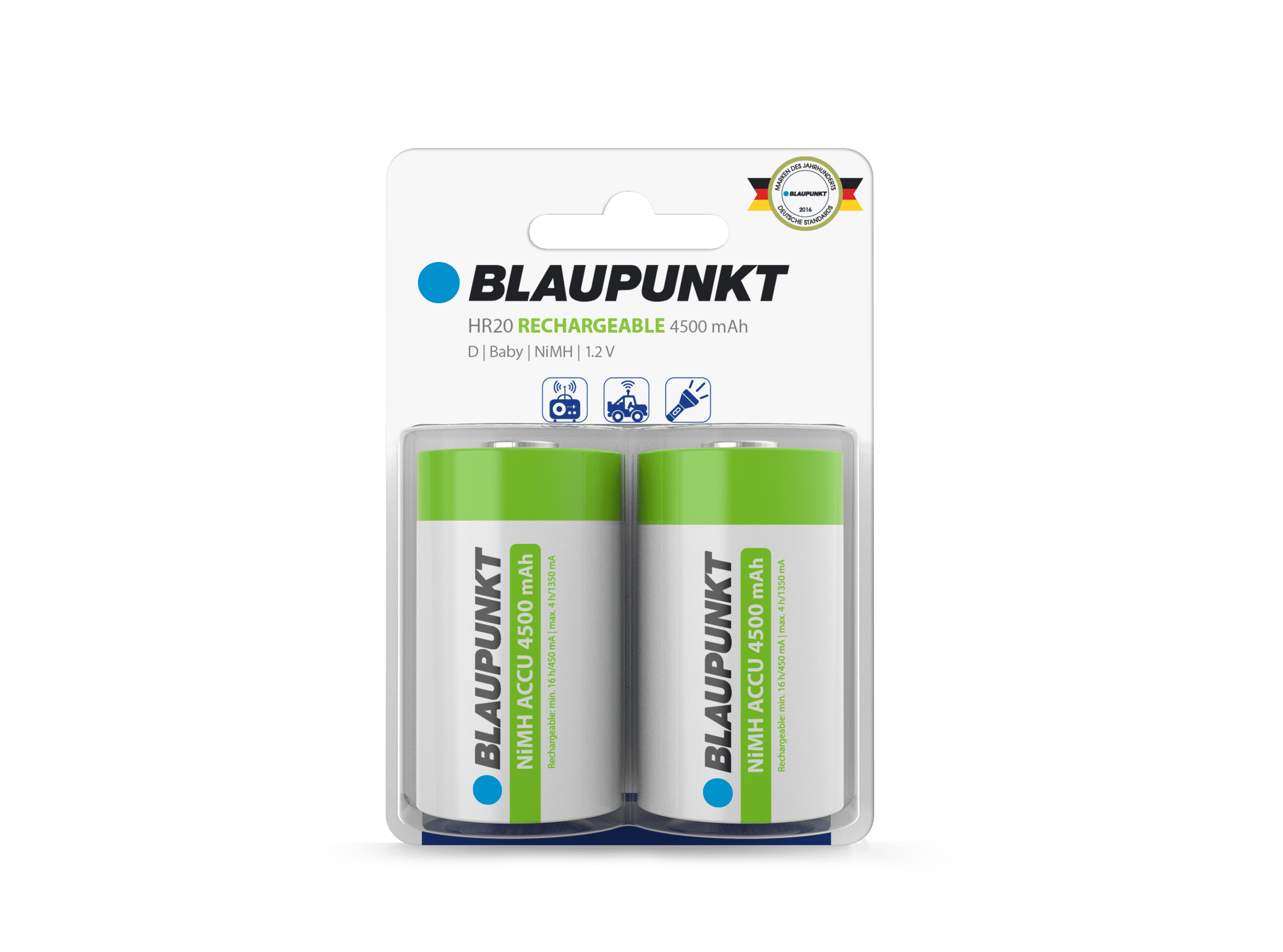 Blaupunkt Batteries HR20 Akku Mono D wiederaufladbar