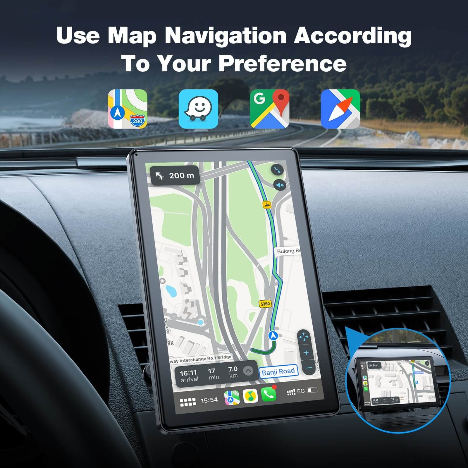 LAMTTO Carplay RC18 7 Zoll CarPlay-Display 1PACK Hochkant