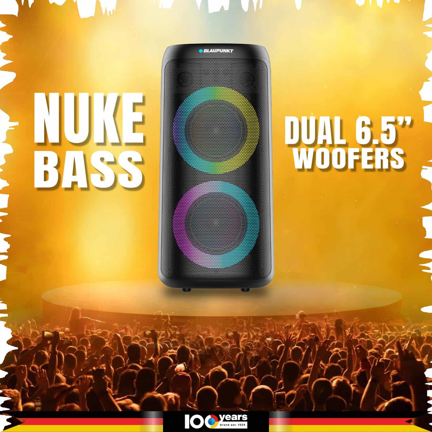 Blaupunkt Rock & Roll Rave 100W Party Lautsprecher Bass Boost
