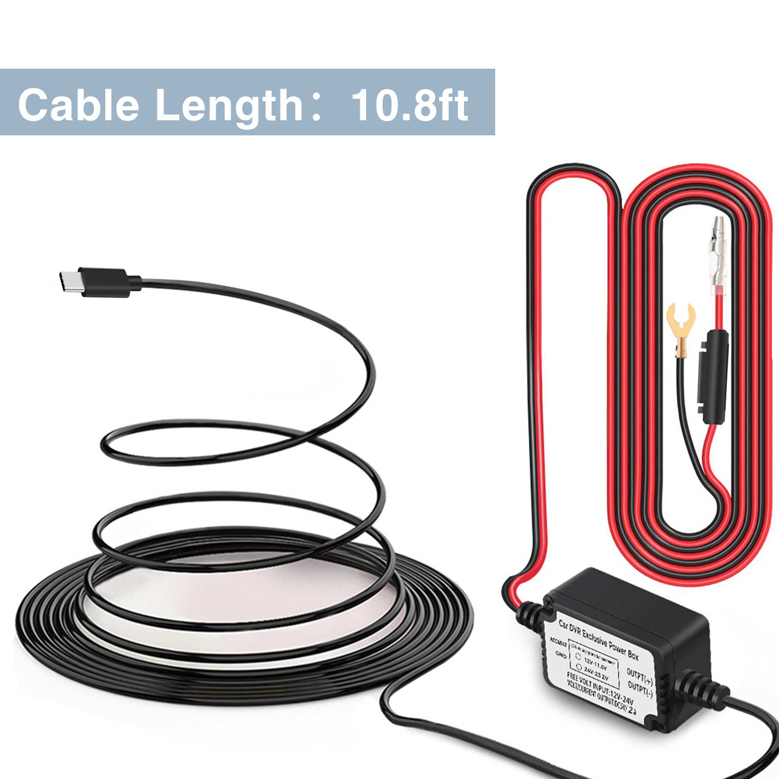 Carpuride Type-C 12V-24V Ladekabel Kfz-Ladekabel 5V/2A