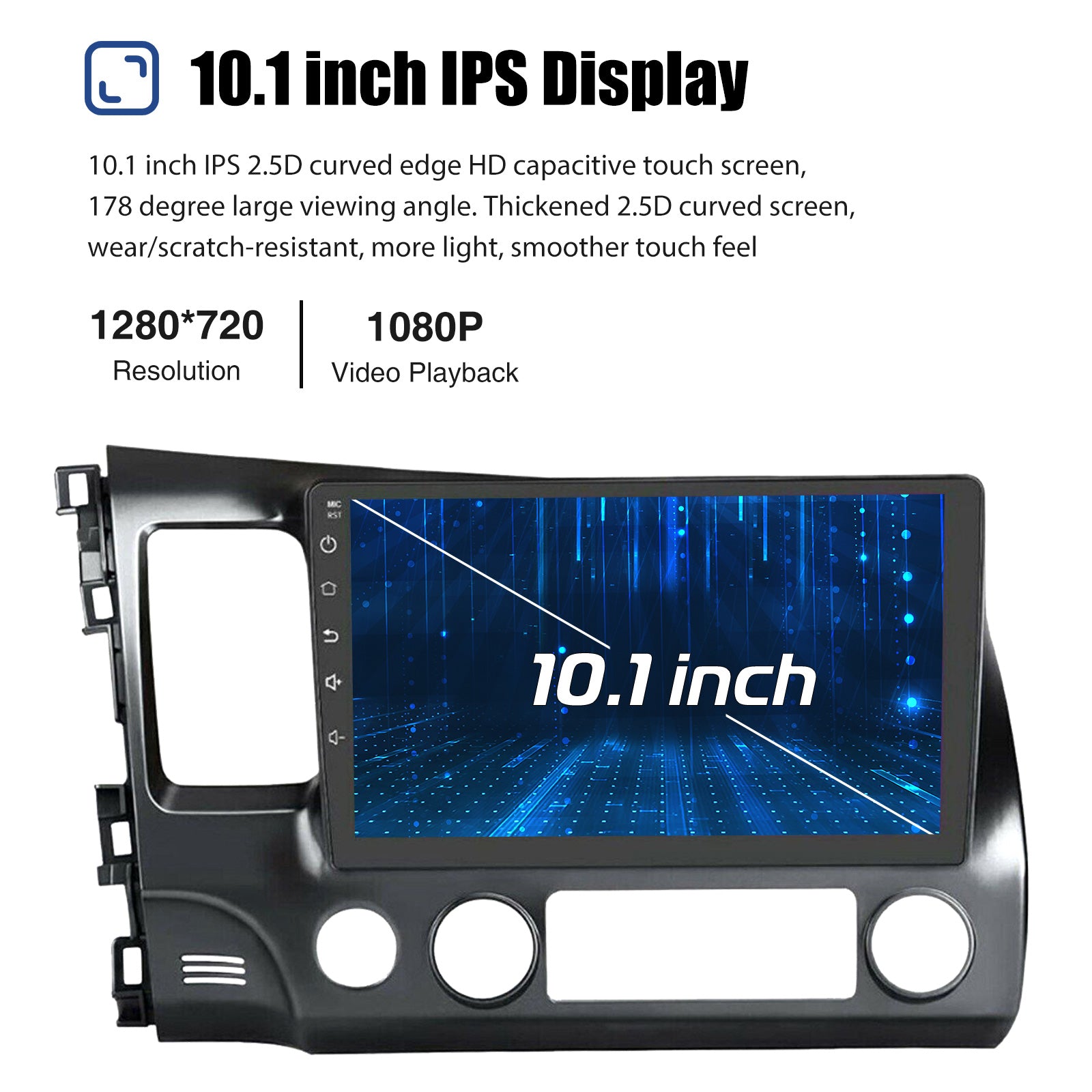 ESSGOO Car Stereo AR1001 Autoradio 10 Zoll für Civic 06-11