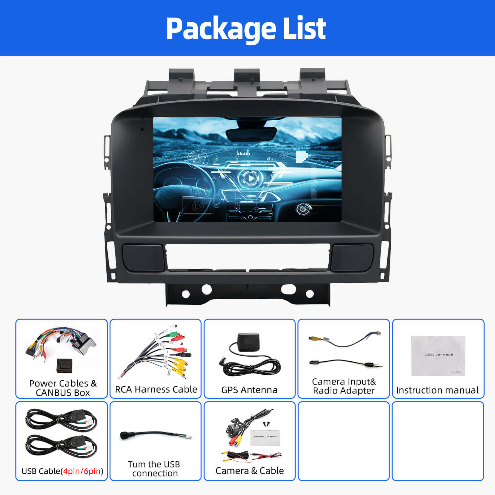 ESSGOO Car Stereo AR7001 Autoradio 7 Zoll für Astra J