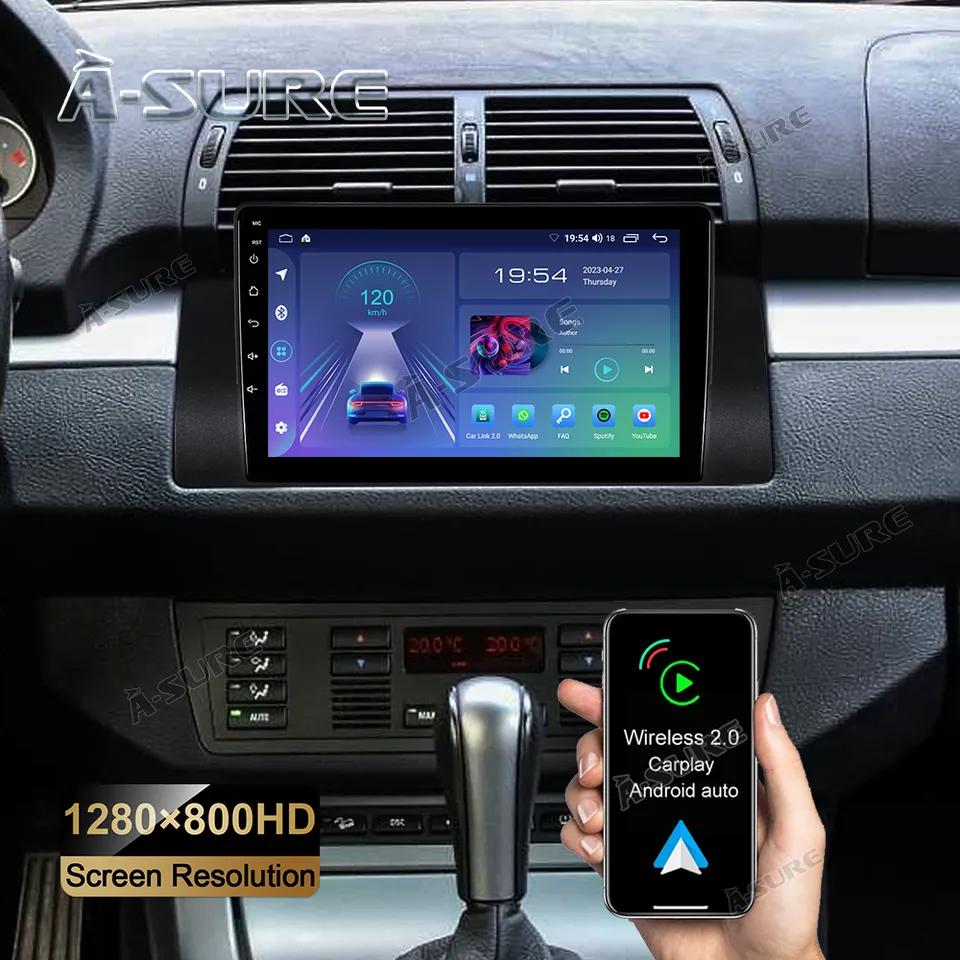 A-Sure GPS Autoradio BMW E39 E53 X5 9 Zoll 2+32GB Android 12