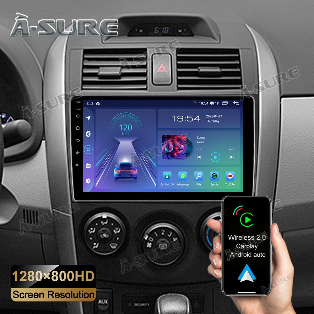 A-Sure GPS Toyota Corolla 2006-2012 Autoradio 2+32GB CarPlay