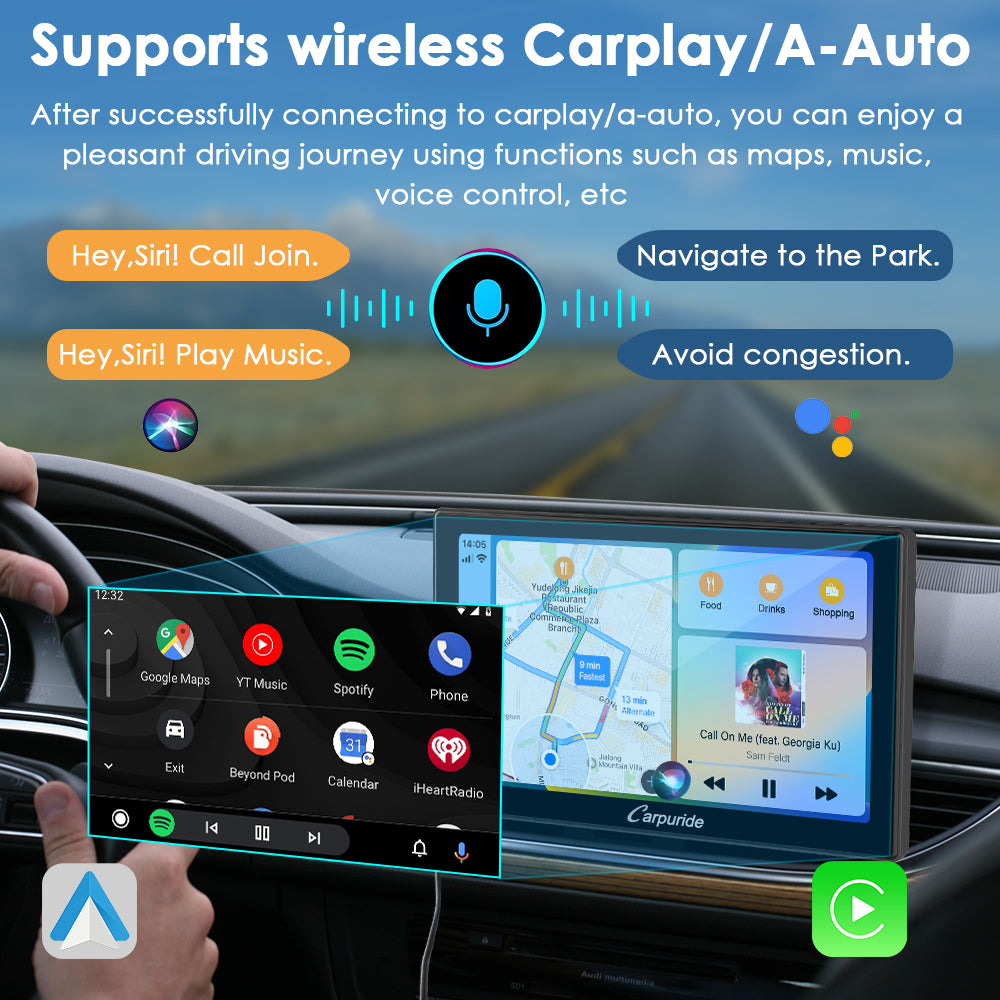 Carpuride Car Smart Stereo W901 Plus CarPlay-Display 9 Zoll