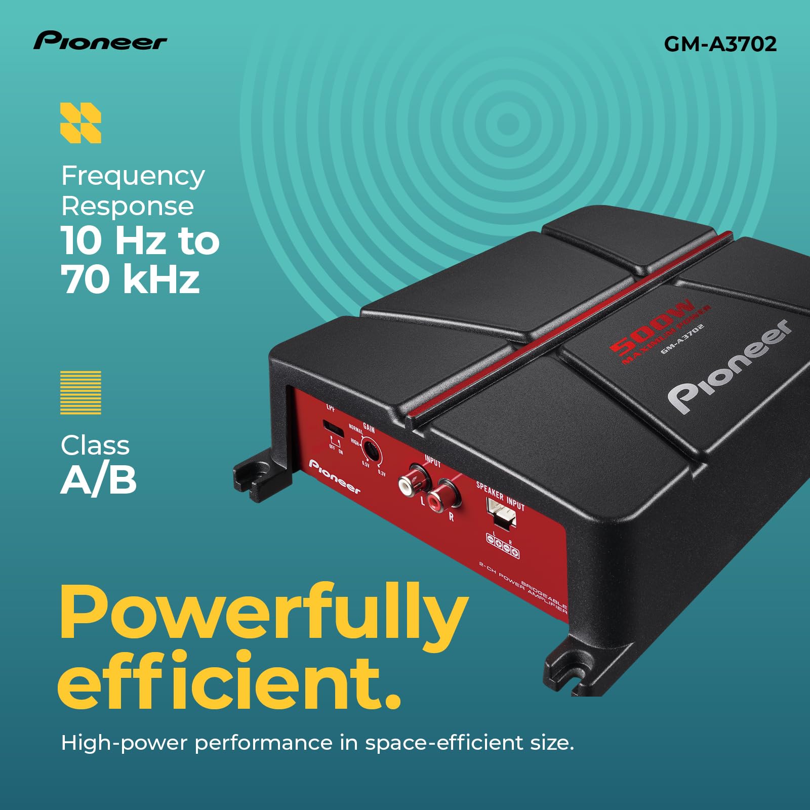 Pioneer GM-A GM-A3702 2-Kanal Verstärker 500W Auto