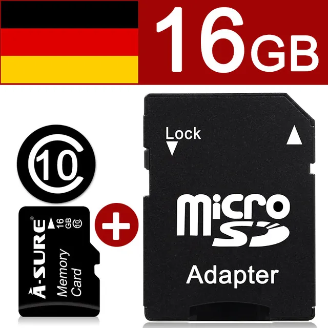 A-Sure Radio accessories SD Karte 16GB Europa Navi