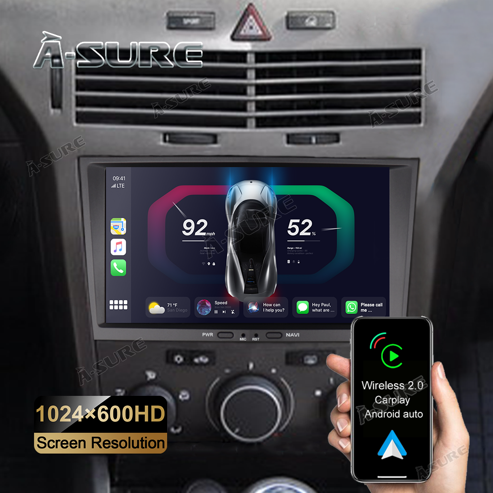 A-Sure GPS car radios 8 Zoll Android 12 Autoradio Opel Astra 2+32GB