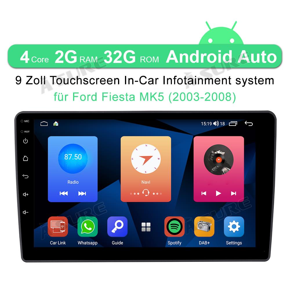 A-Sure GPS Ford Autoradio 9 Zoll 2+32GB DSP CarPlay