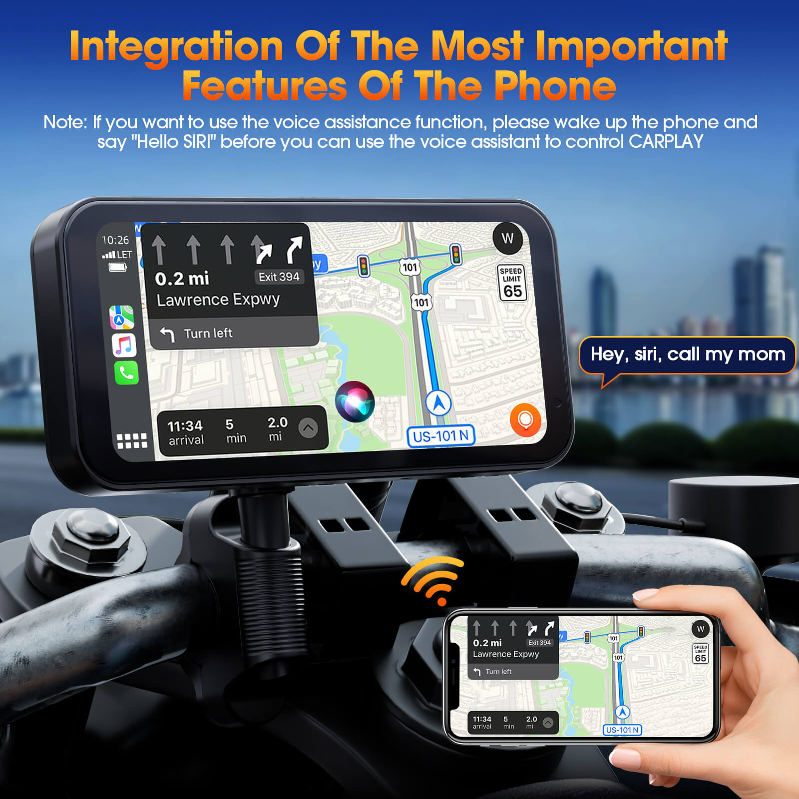 LAMTTO Carplay RC15 6,25 Zoll Motorrad CarPlay-Display