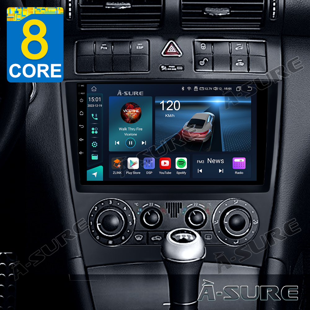 A-Sure Mercedes W203 Autoradio 9 Zoll 4+64GB CarPlay