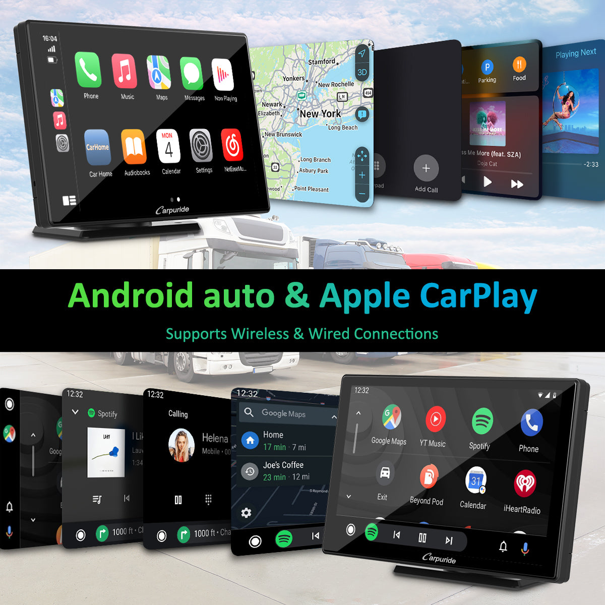 Carpuride Car Smart Stereo W901 Display 9 Zoll mit Lenkradsteuerung