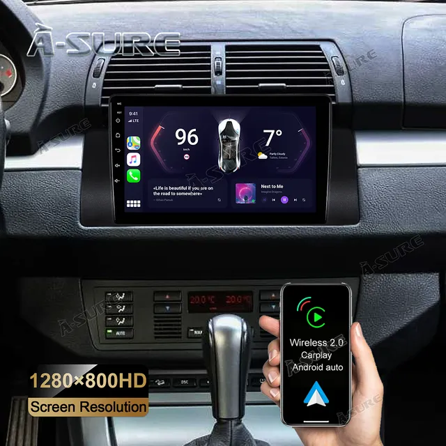 A-Sure Android 12 Autoradio BMW E39 E53 X5 2+32GB CarPlay