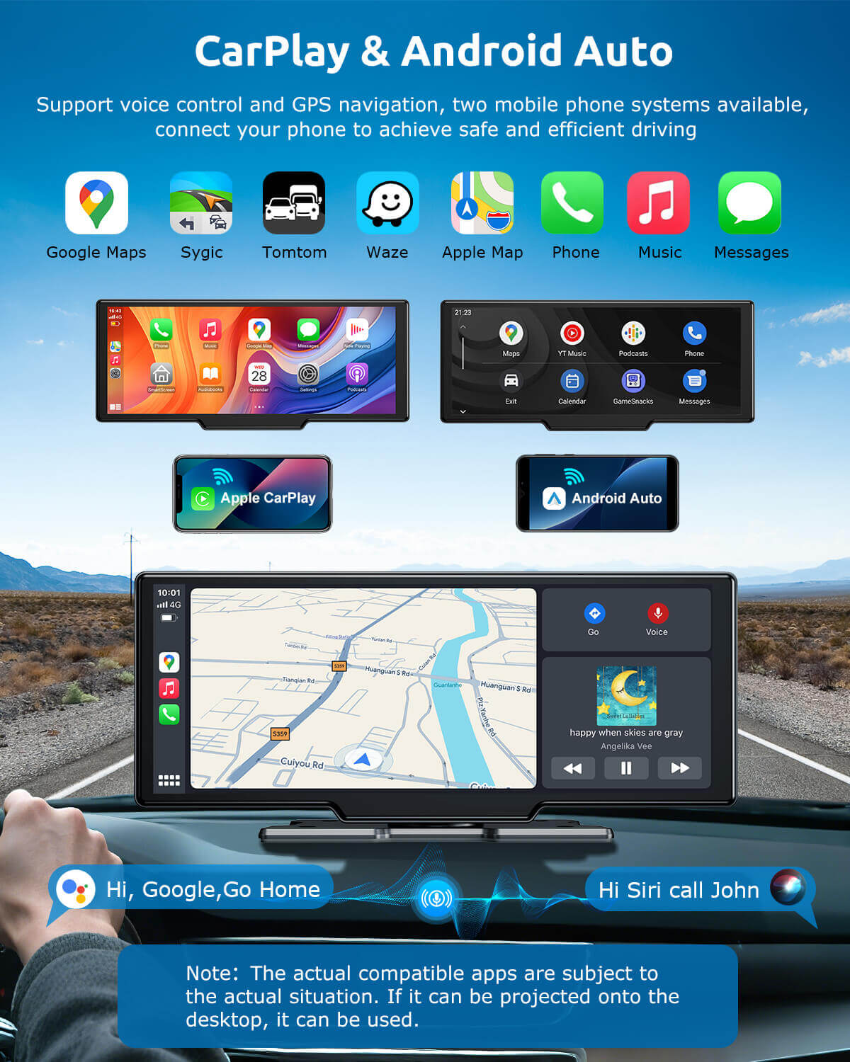 ESSGOO Dash Cam CarPlay 1026SCP CarPlay-Display 10,26 Zoll
