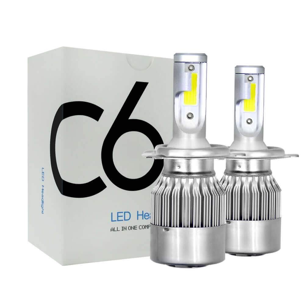 ESSGOO Auto Head Light C6 LED H7 6000K Weiß 2 Stück