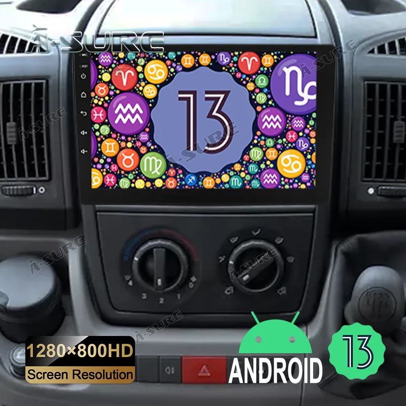 A-Sure GPS Autoradio Fiat Ducato 1-DIN CarPlay 2+32GB 9 Zoll